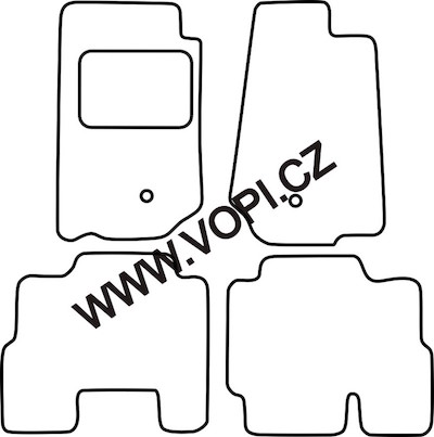 Textil-Autoteppiche Jeep Wrangler LWB (dlouhy) 2007 - Colorfit (2110)